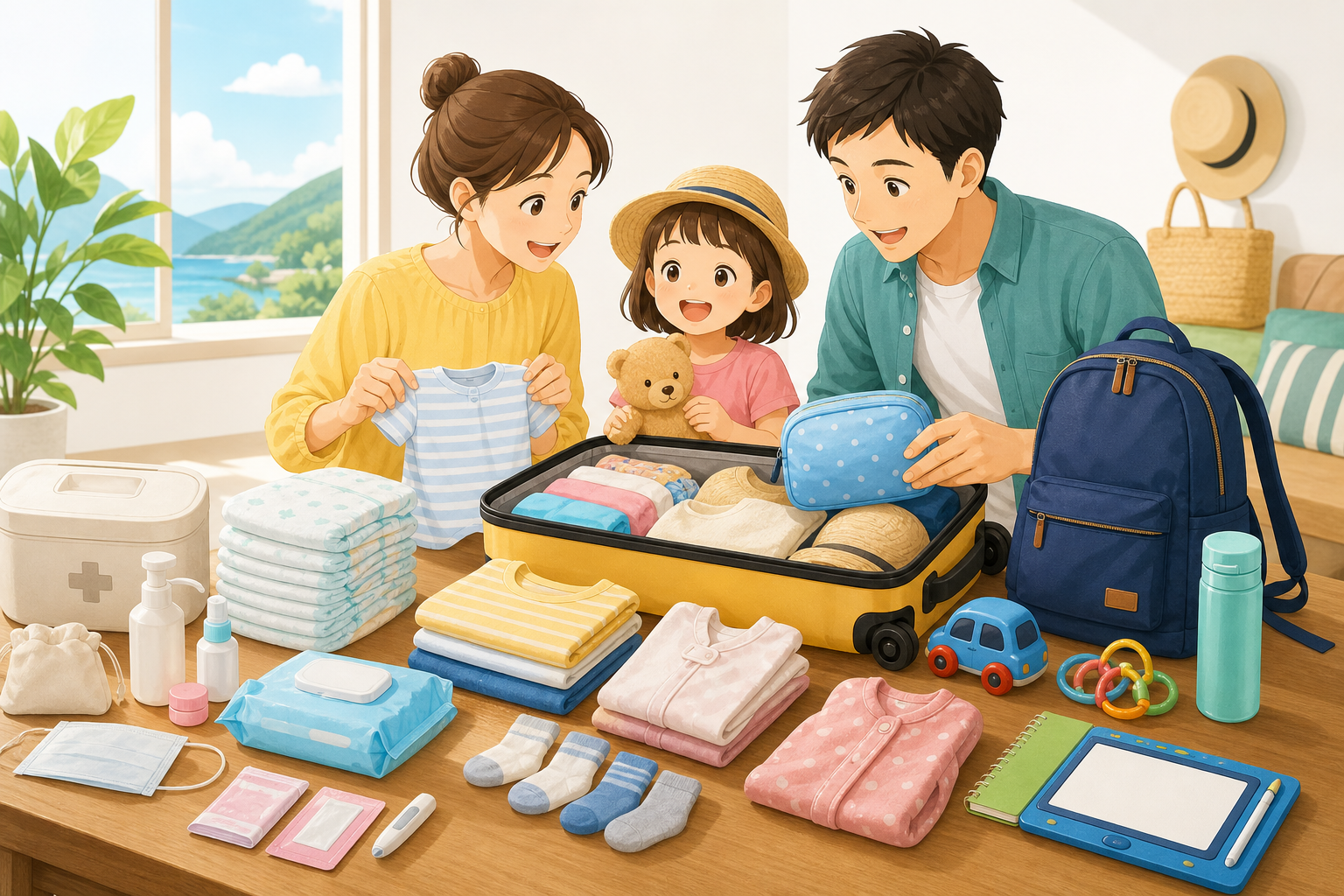 子連れ旅行での必携持ち物リストとは？